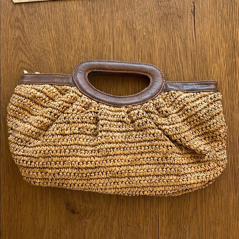 Raffia Clutch